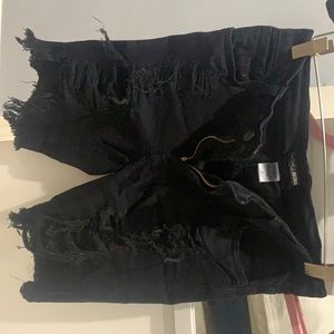 Black shorts fashion nova